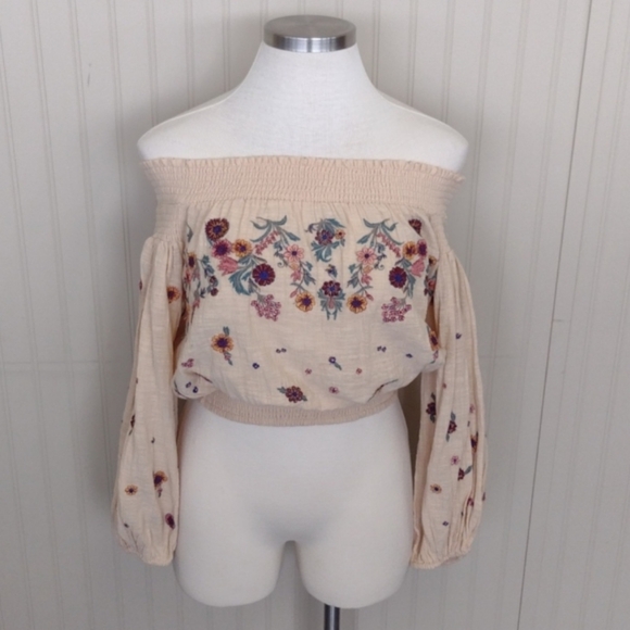 Women's Free People Tops Free People Saachi Smocked Top - Picture 3 of 3